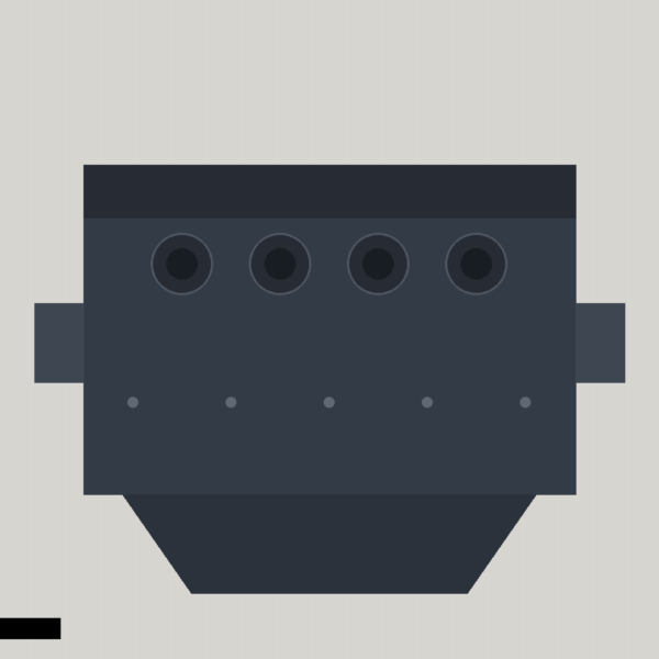 Placeholder illustration of a used engine assembly