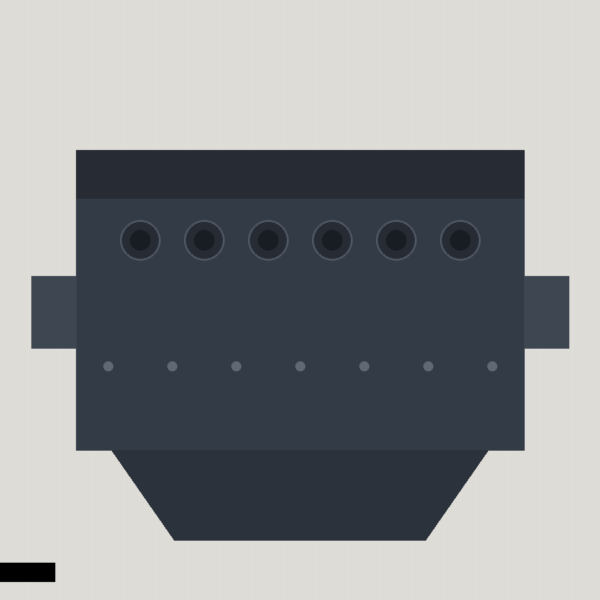 Placeholder illustration of a used engine assembly
